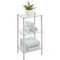 mDesign Metal/Glass Tiered Storage Tower with Open Glass Shelves
